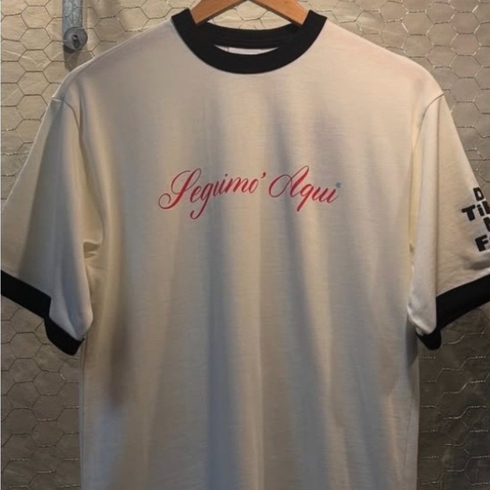 Stylish Cream and Black Men's Tee